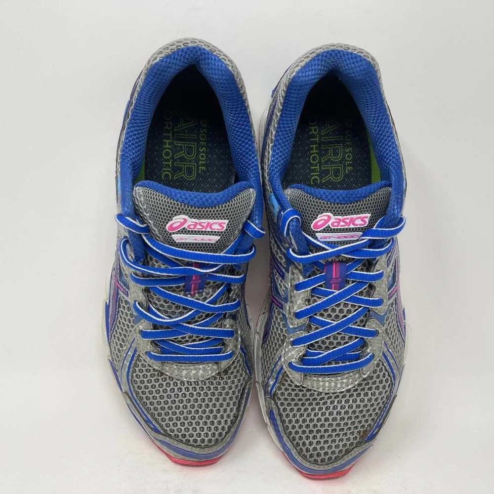 ASICS GT-1000 Run Shoe Women's 8 1/2 Silver Blue T3R5N 927:J.7.8